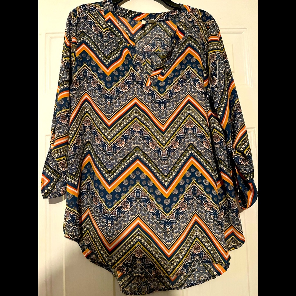 C e.s.t. 1946 🧿Multi Print Blouse in Sz L
